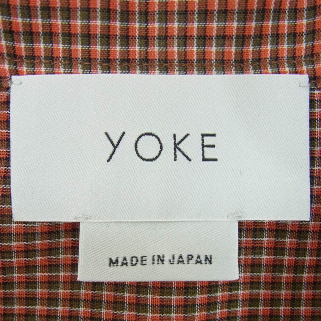 ヨーク YOKE 長袖シャツ 20SS YK20SS0088SH OVERSIED CHECK SHIRTS 長袖シャツ オレンジ系 M【中古】 メンズのトップス(シャツ)の商品写真