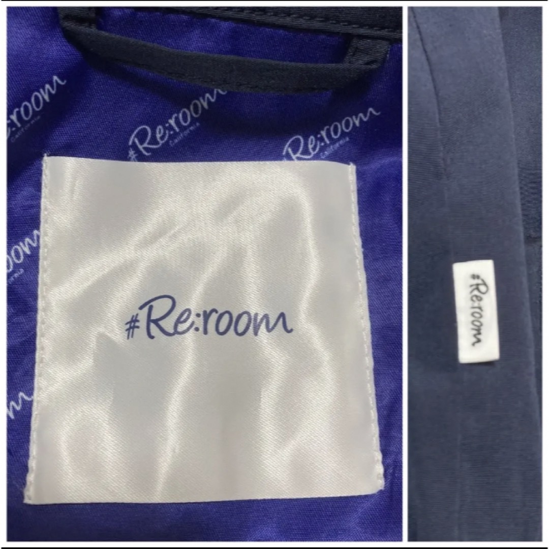 美品 #Re:room リルーム スイングトップ ジャケット ネイビー 虎刺繍S