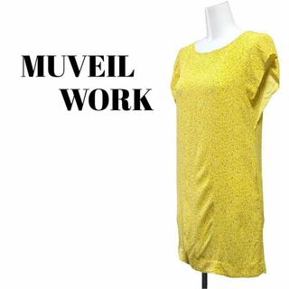 ミュベールワーク(MUVEIL WORK)の【MUVEIL WORK】size36花柄ワンピース フレンチスリーブ レーヨン(ミニワンピース)