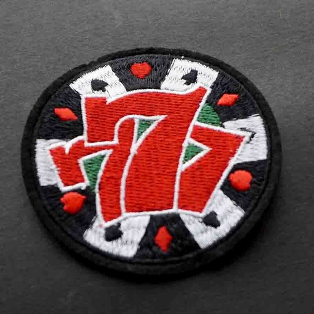 777CASINO■カジノ■円型『 ラスベガス 』 刺繍ワッペン■アメリカDIY ハンドメイドの素材/材料(各種パーツ)の商品写真