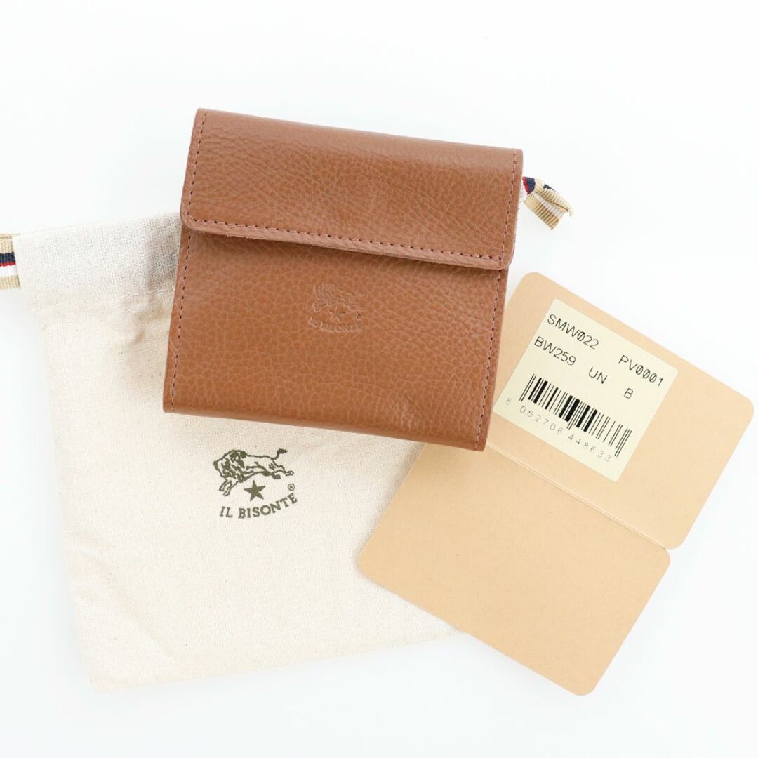 IL BISONTE(イルビゾンテ)のイルビゾンテ 三つ折り財布 コンパクト ミニ財布 チョコレート ブラウン 茶色 レディースのファッション小物(財布)の商品写真