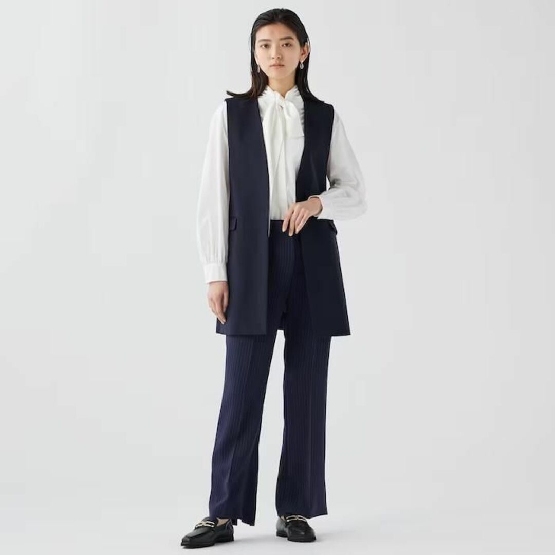 PLST/プラステ マルチストレッチミドルジレ ベスト 2023SS ネイビー PLST/プラステ マルチストレッチミドルジレ ベスト 2023SS ネイビー