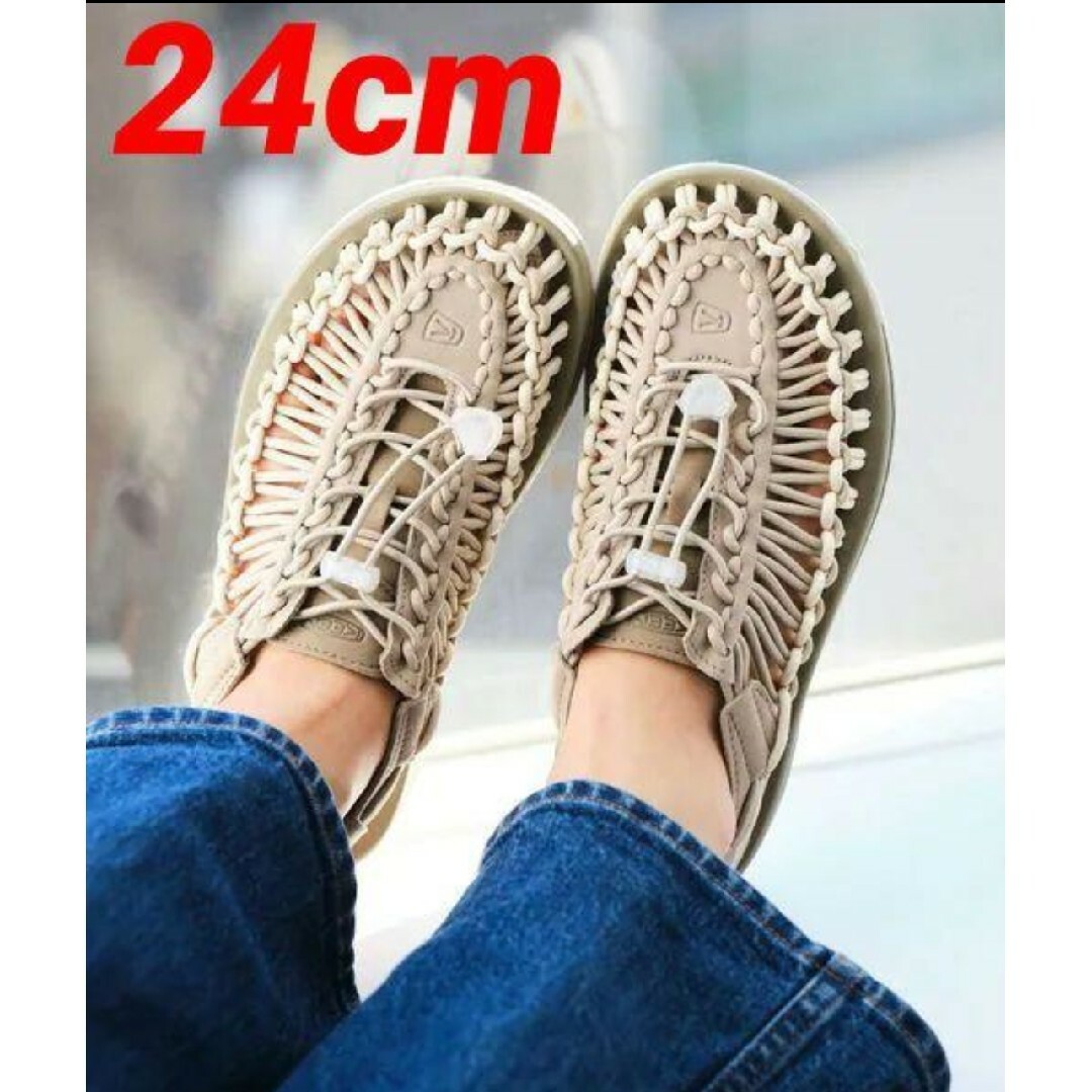 希少❤新品未使用【別注】<KEEN>UNEEK サンダル 24cm BEIGE ...