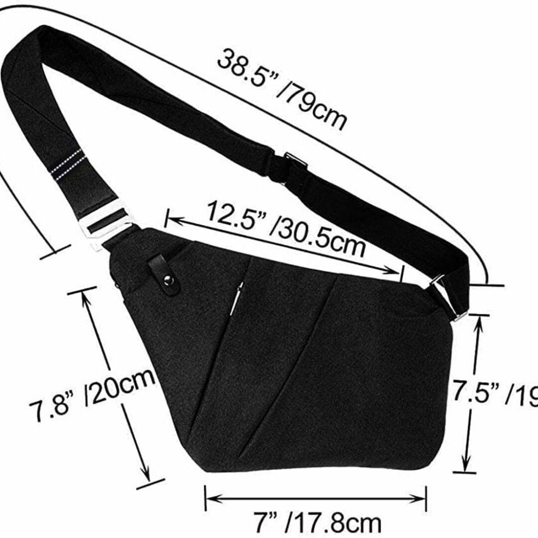 OSOCE ボディバッグ 斜め掛けバッグ ショルダーバッグ メンズ 肩掛け 鞄 3