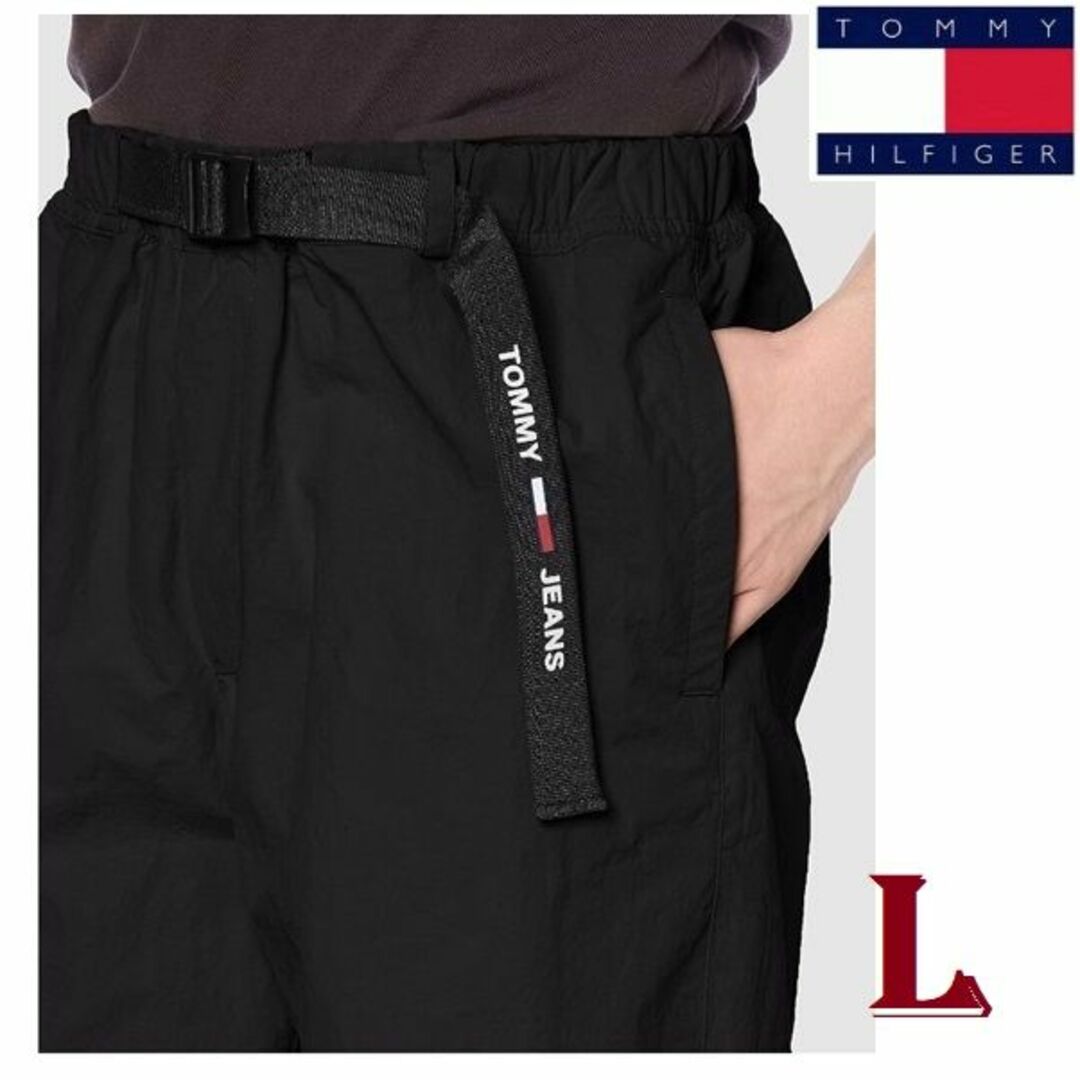 TOMMY HILFIGER - ベルテッドショートパンツ ブラック Lサイズの通販