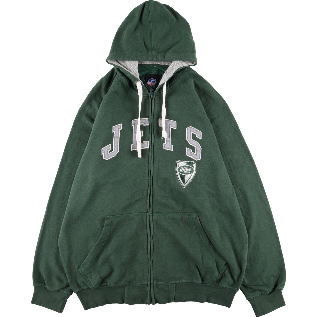 NFL NEWYORK JETS ニューヨークジェッツ スウェットフルジップパーカー メンズXXL /eaa330309