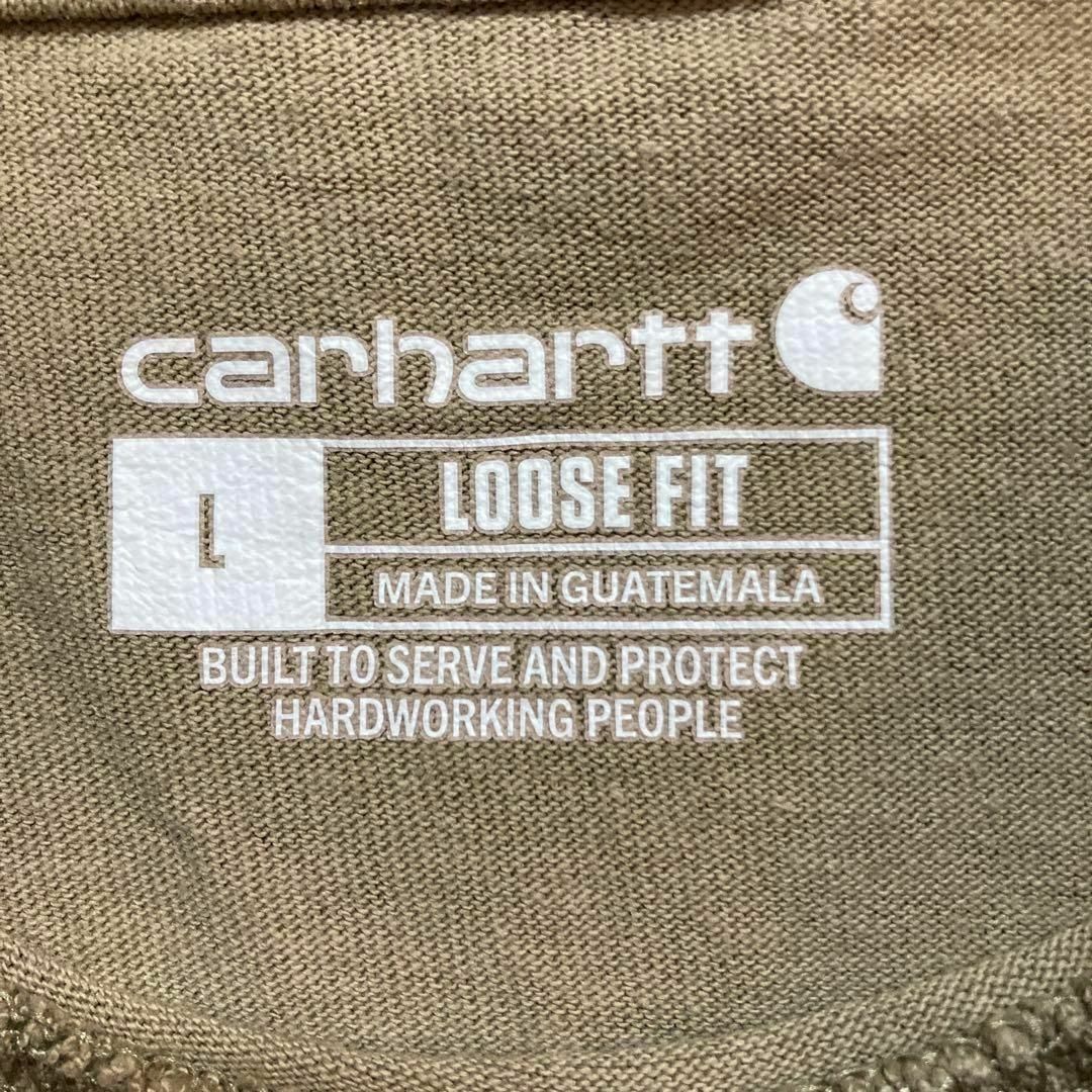 carhartt(カーハート)の【オーバーサイズ】古着　カーハート　tシャツ ポケット　L ベージュ メンズのトップス(Tシャツ/カットソー(半袖/袖なし))の商品写真