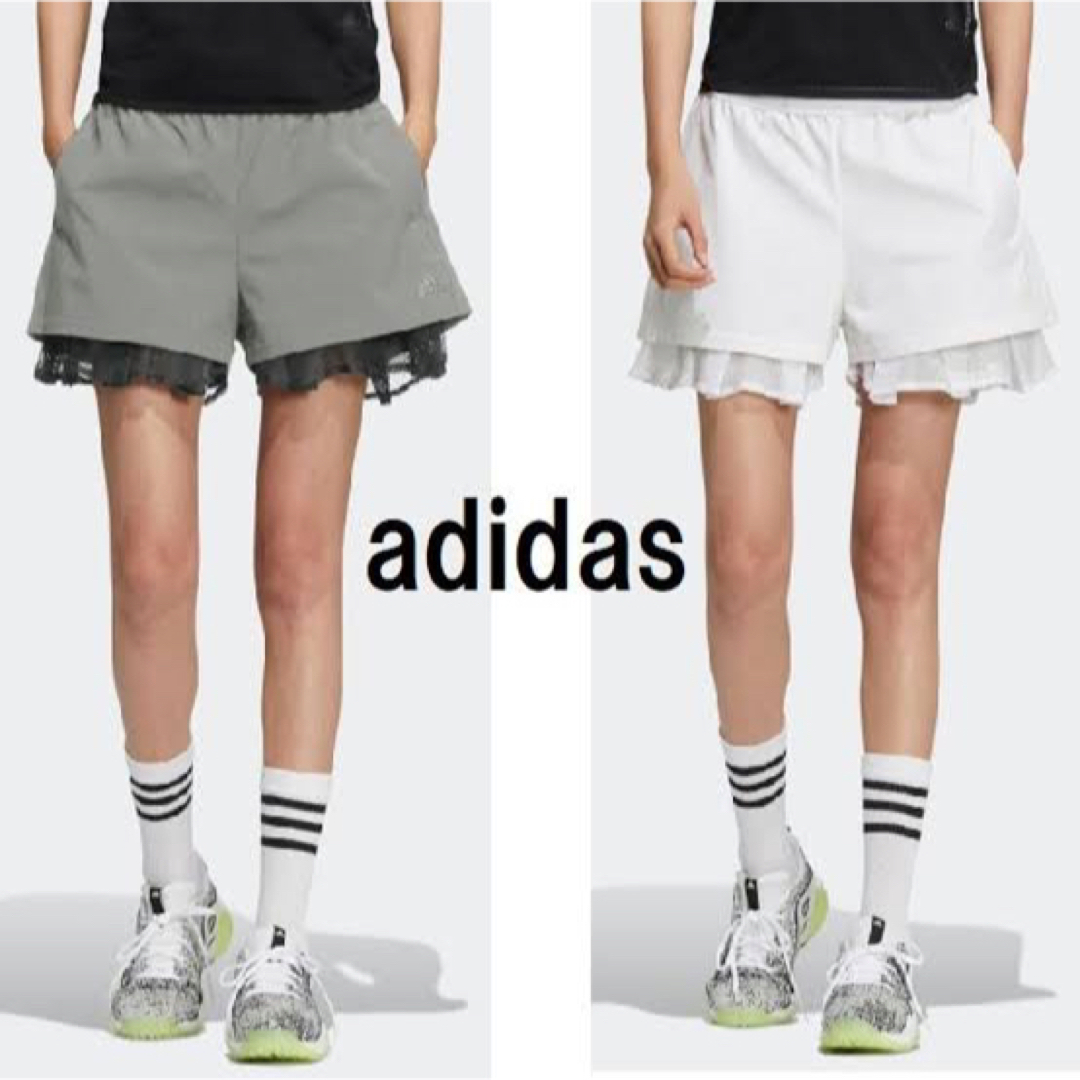 新品未使用　ADIDAS メッシュレイヤード ショートパンツ