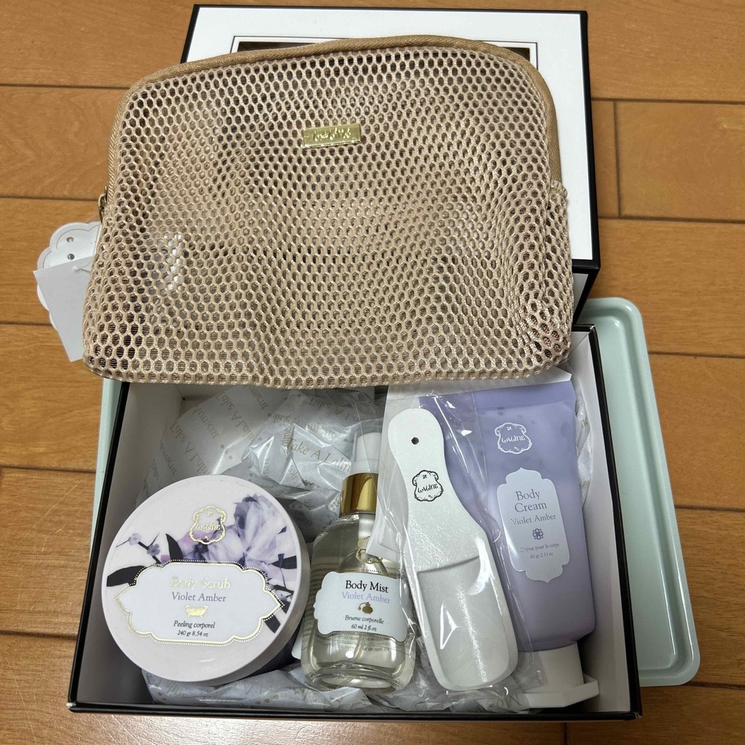 ▼お値下げ▼laline ボディスクラブ、ミスト、クリームのギフトセット