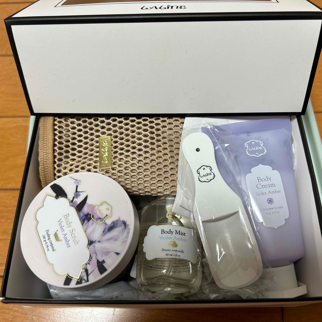 ▼お値下げ▼laline ボディスクラブ、ミスト、クリームのギフトセット