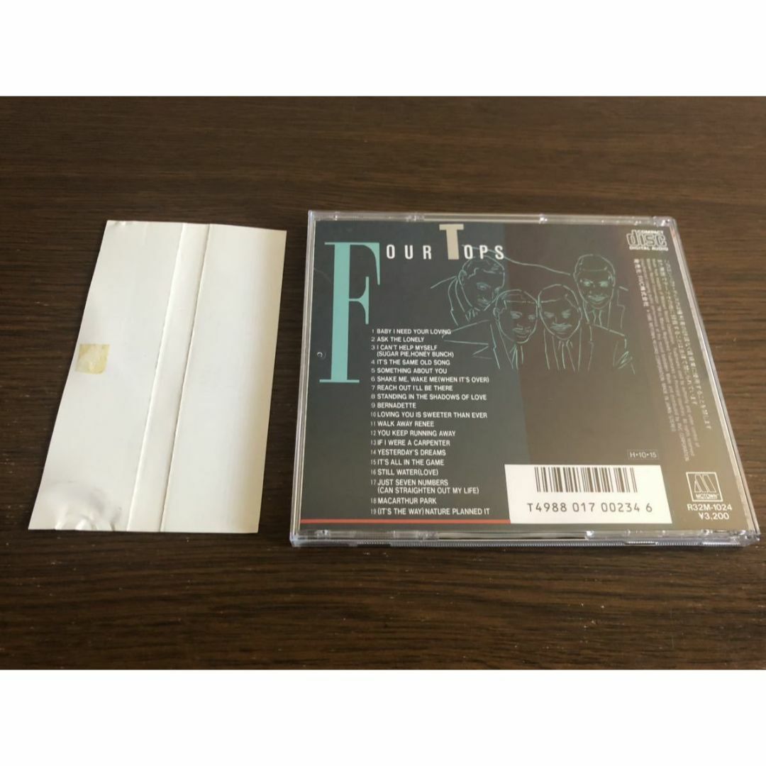 「グレイテスト・ヒッツ」フォー・トップス 日本盤 旧規格 消費税表記なし 帯付属 エンタメ/ホビーのCD(R&B/ソウル)の商品写真