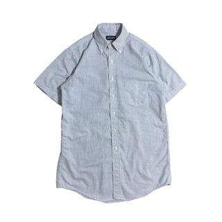 ランズエンド(LANDS’END)の"LAND'SEND" 90's〜半袖シャツ ストライプ made in USA(シャツ)