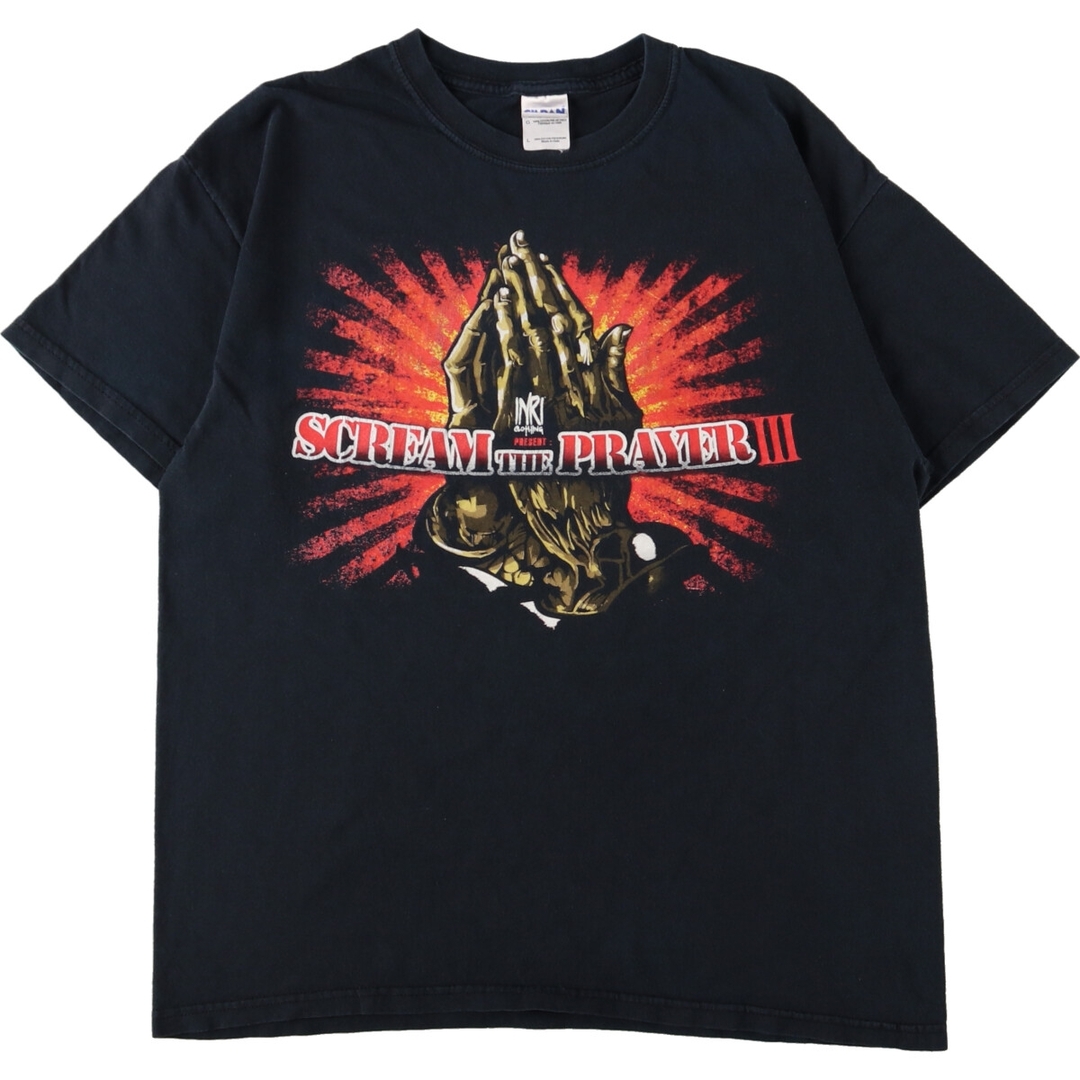 メンズL表記サイズギルダン GILDAN SCREAM THE PRAYER 3 両面プリント バンドTシャツ バンT メンズL /eaa363248