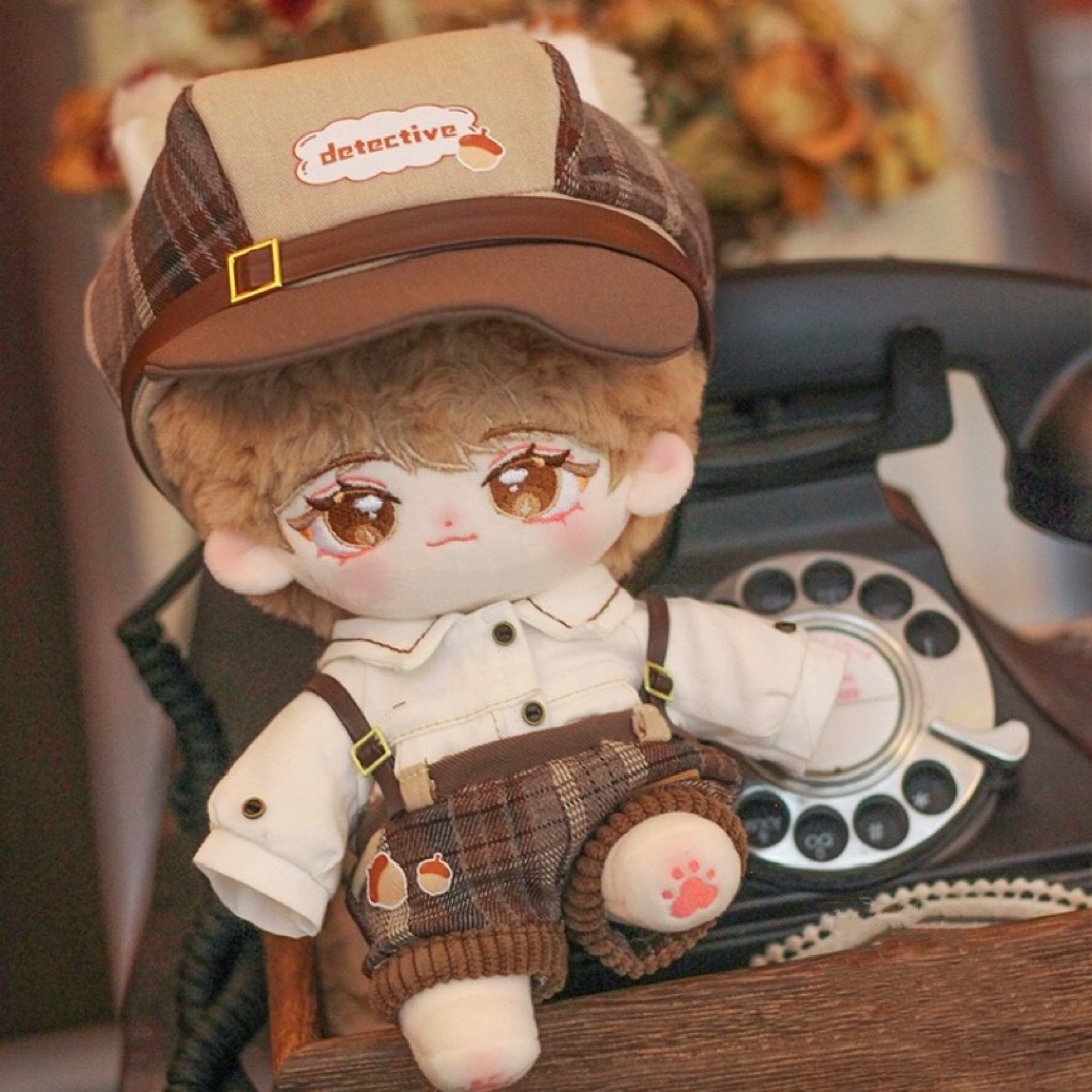 20cmぬいぐるみ用 着せ替え服 ぬい服 コスチューム ネコ探偵 5点セット