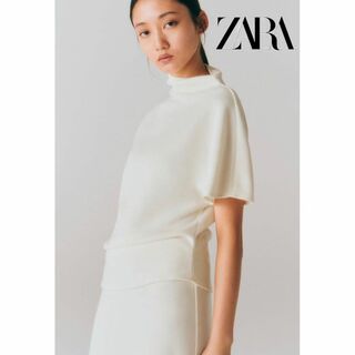 ザラ(ZARA)の3 ZARA ソフト ドレープトップス M(カットソー(半袖/袖なし))