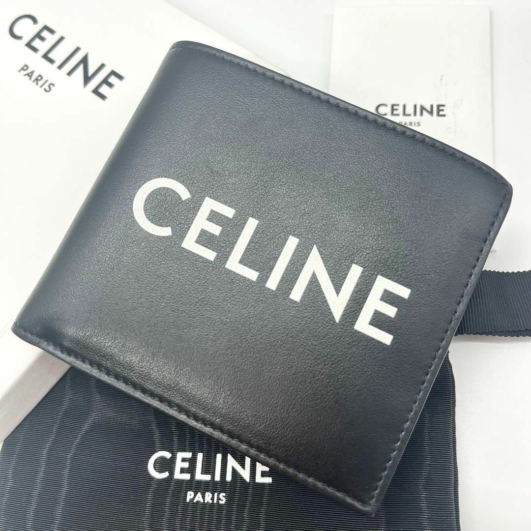 新品、未使用CELINE スモールウォレットトリオンフ 　財布　ブラックプリント