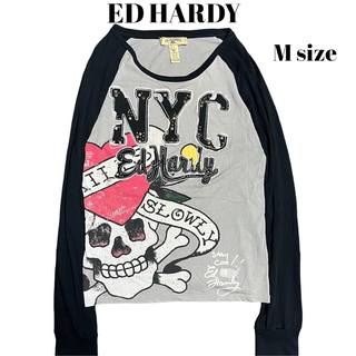 エドハーディー(Ed Hardy)の00’s ED HARDY ラグランT アーカイブ パンク グランジ Y2K(Tシャツ/カットソー(七分/長袖))