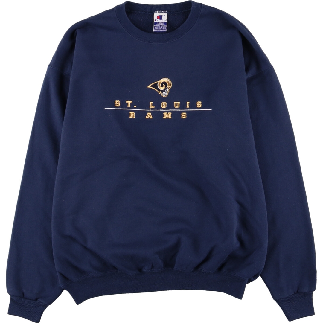 90年代 チャンピオン Champion AUTHENTIC ATHLETIC APPAREL NFL ST. LOUIS RAMS セントルイスラムズ スウェットシャツ トレーナー メンズL ヴィンテージ /eaa361298