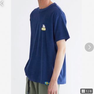 モズ(moz)のmoz モズ　メンズ　半袖Tシャツ　パイルTシャツ　刺繍ロゴ　ルームウェア　夏(Tシャツ/カットソー(半袖/袖なし))