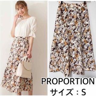 プロポーションボディドレッシング(PROPORTION BODY DRESSING)の新品❤️PROPORTION カットジャガードフラワープリントスカート(ロングスカート)