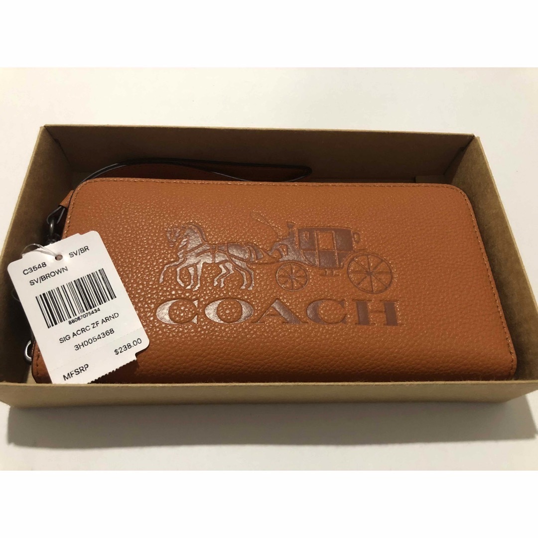 メンズ新品未使用 c5899 COACH コーチ 長財布 オレンジ