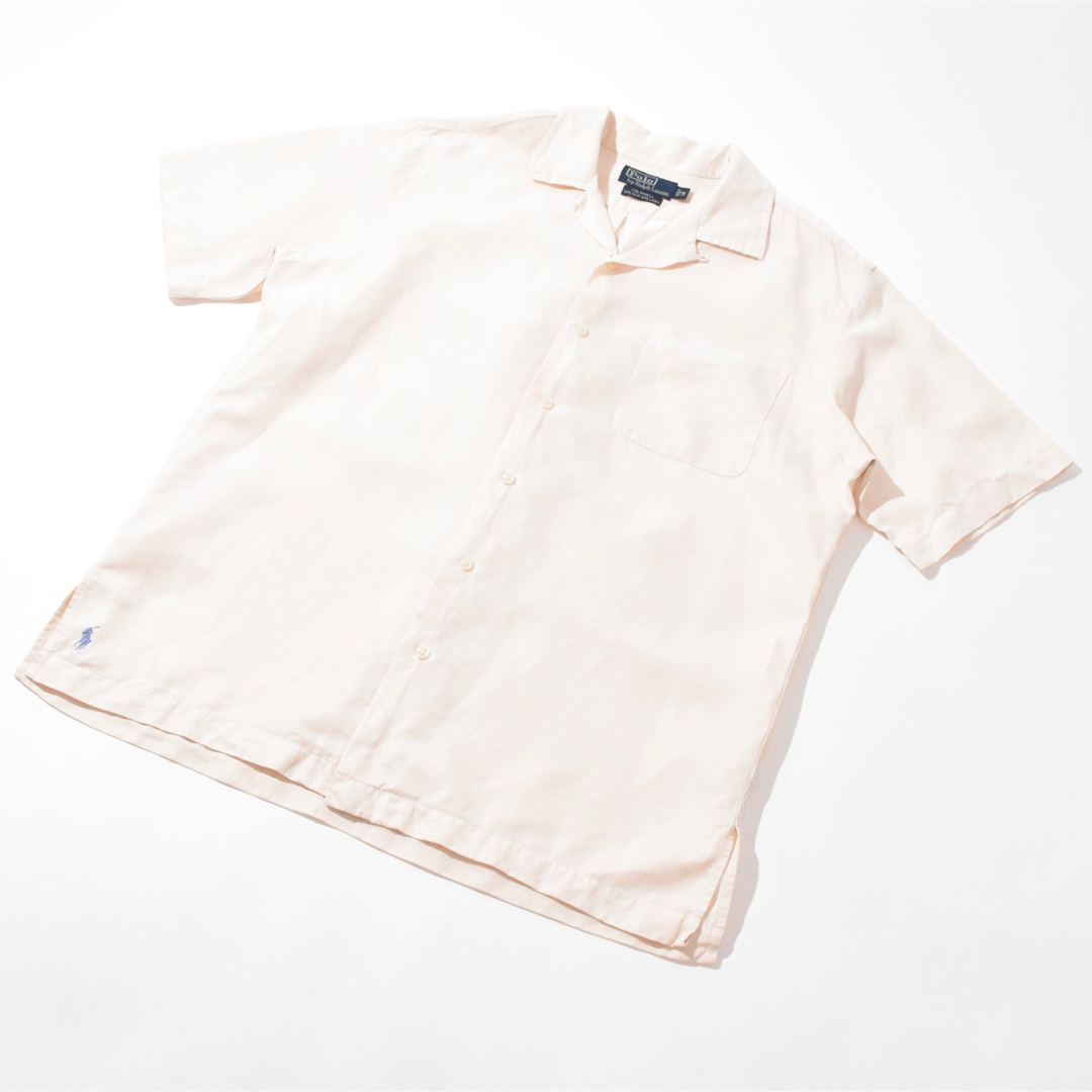 POLO RALPH LAUREN - 90s Polo Ralph Lauren Shirt CALDWELL 白 青の