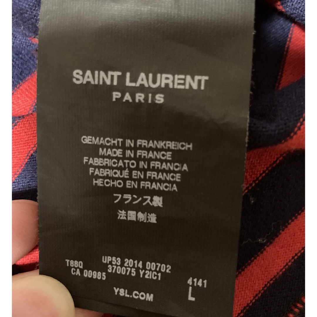 Saint Laurent(サンローラン)のSAINT LAURENT PARIS サンローラン パリ  ボーダーカットソー メンズのトップス(Tシャツ/カットソー(七分/長袖))の商品写真