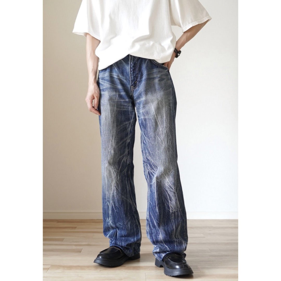 Levi's - 00s 古着 Levi's 503 クラック加工 グランジ ワイドデニム