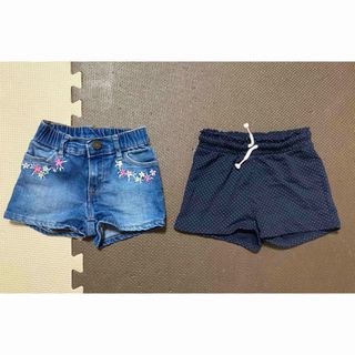 ギャップ(GAP)のGAPデニムショートパンツ  H&Mショートパンツ2枚まとめ売り女の子100cm(パンツ/スパッツ)