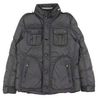 モンクレール(MONCLER)の美品 モンクレール TOURS ナイロン ダウンジャケット メンズ チャコールグレー 4 ミリタリー リブ MONCLER(ダウンジャケット)