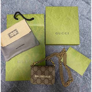 グッチ(Gucci)のバレンシアガ ×グッチ チェーンウォレット GG 折り財布(財布)