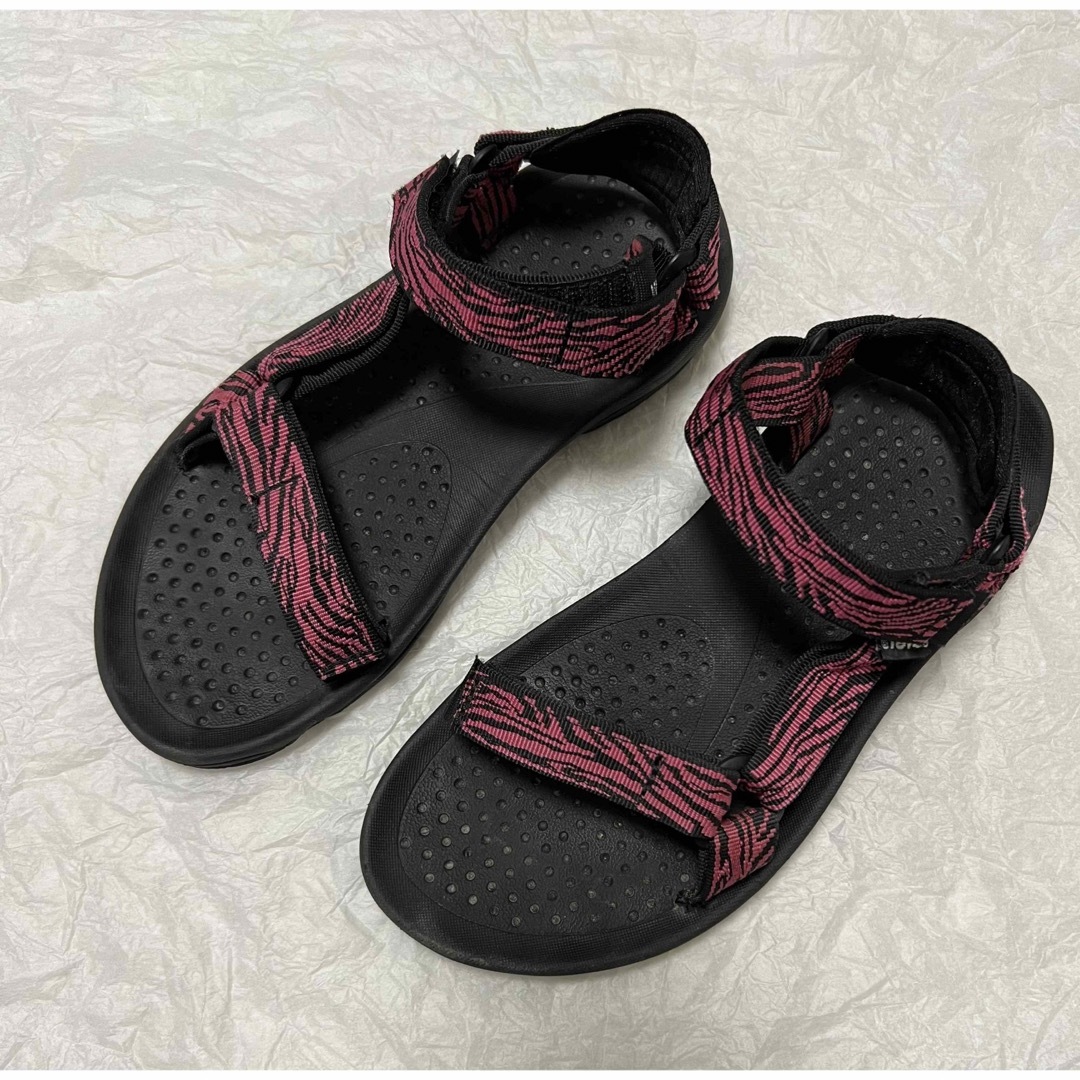 美品　エックスガール teva テバ 別注 ハリケーン サンダル ゼブラ ピンク