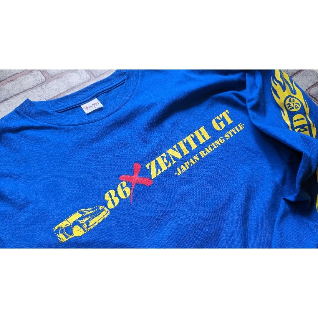 Printstar(プリントスター)の【MADSPEED】趣味Tシャツ ハチロク BRZ ZN6 ブルーxイエロー メンズのトップス(Tシャツ/カットソー(七分/長袖))の商品写真