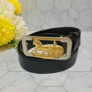 celine - CELINE ゴールド 馬車 ロゴ ベルト スーツ パンツにの通販