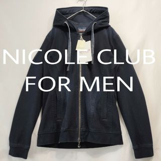 ニコルクラブフォーメン(NICOLE CLUB FOR MEN)の【未使用品タグ付き！】NICOLE CLUB FOR MEN デニム調 パーカー(パーカー)