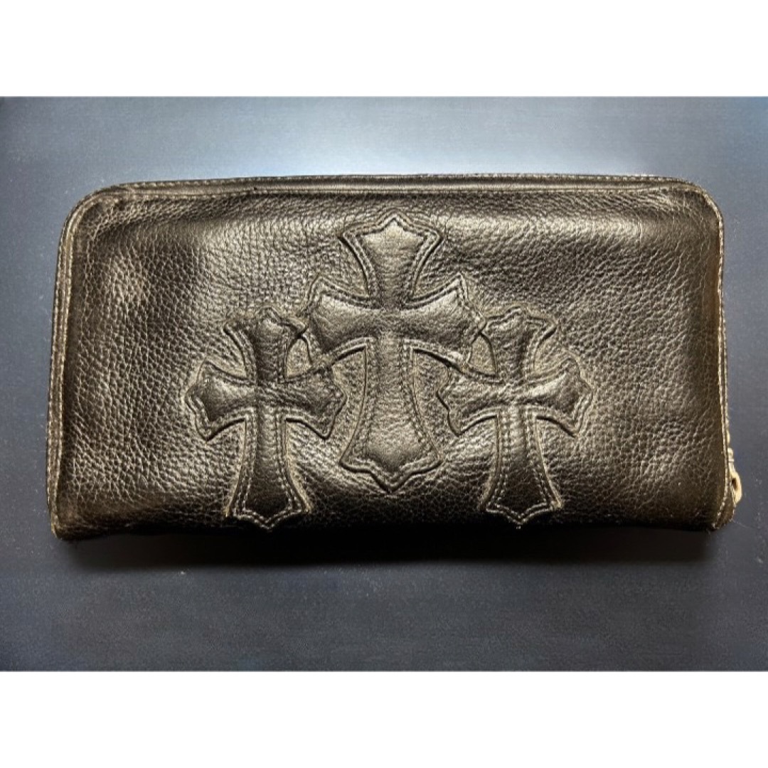 Chrome Hearts  ラウンドジップ 長財布 ブラック長財布