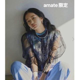 アメリヴィンテージ(Ameri VINTAGE)のAmeri【新品】限定　プリント  シアー セット  ブラウス(シャツ/ブラウス(長袖/七分))