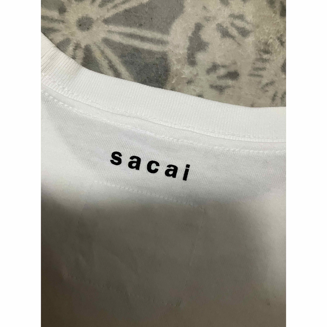 sacai kaws サカイ　カウズ　コラボ　Tシャツ　ホワイト　サイズ2 5