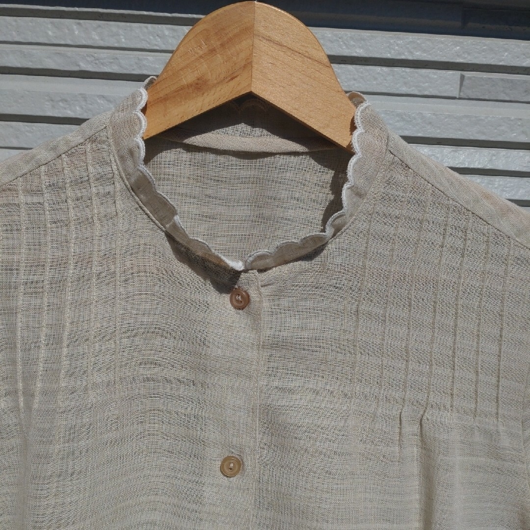 BEAMS BOY(ビームスボーイ)の【70'S・Vintage】STAND COLLAR SHORT SLEEVE レディースのトップス(シャツ/ブラウス(半袖/袖なし))の商品写真