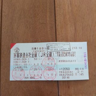 青春１８切符１回分(鉄道乗車券)