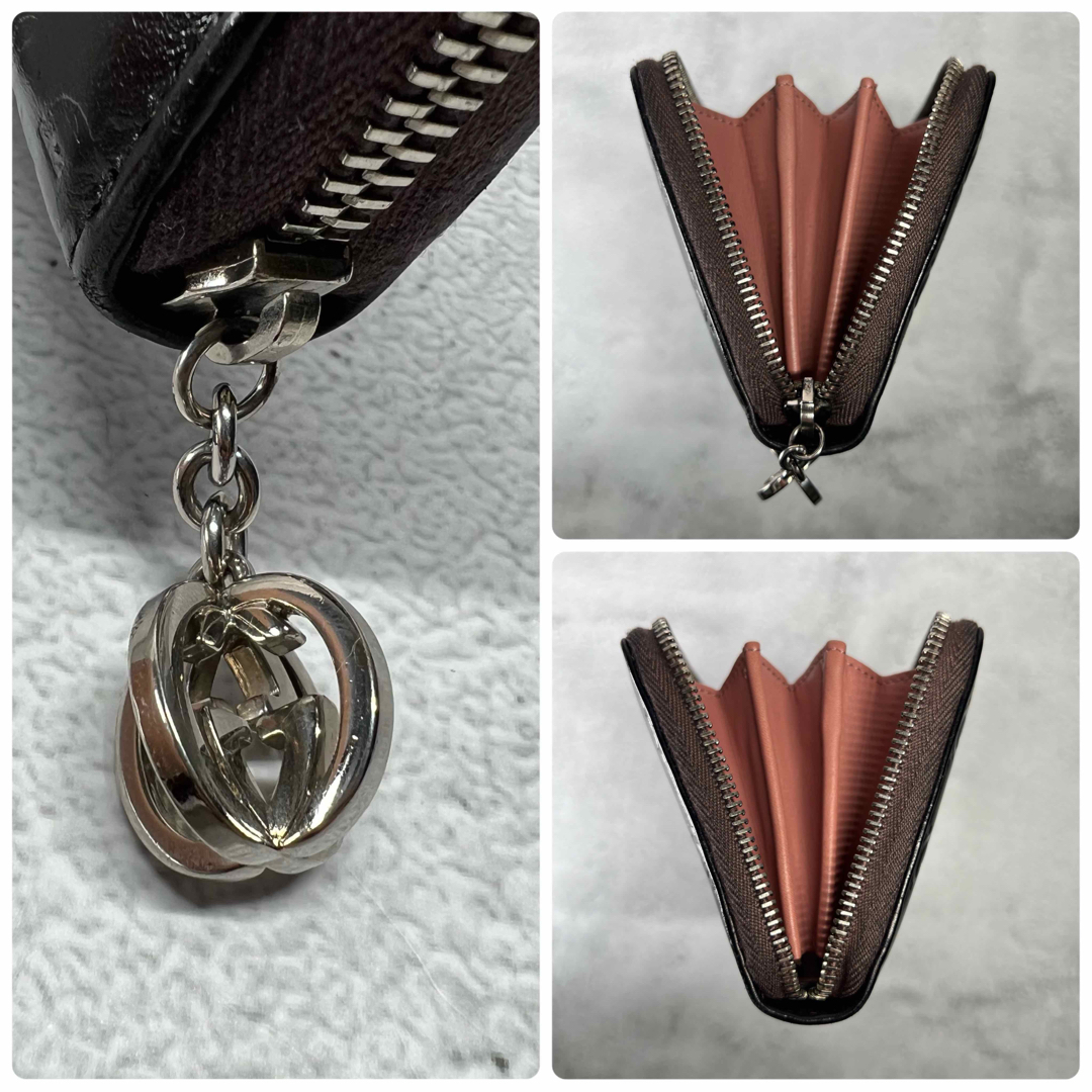 GUCCI グッチ 長財布 シマ ラウンドジップ ファスナー ブラック GUCCI グッチ 長財布 シマ ラウンドジップ ファスナー ブラック