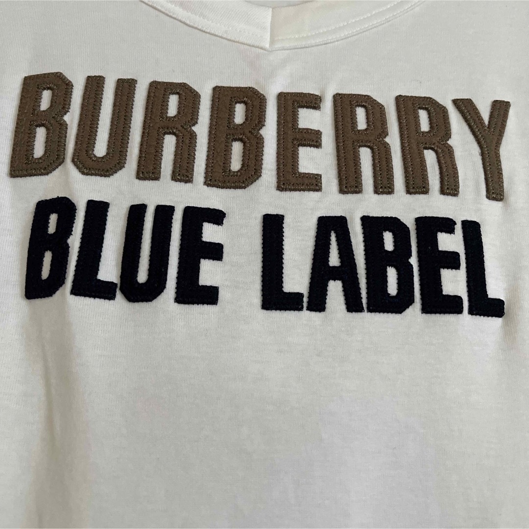 BURBERRY BLUE LABEL(バーバリーブルーレーベル)のバーバリーブルーレーベル　ロゴTシャツ　ホワイト　M レディースのトップス(Tシャツ(半袖/袖なし))の商品写真