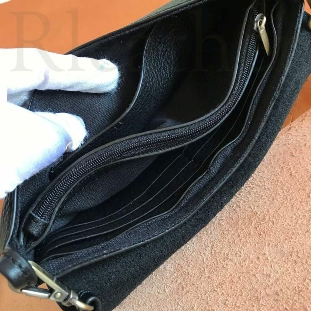 最高級カーフレザー 本革 お財布ポシェット お財布ショルダーバッグ #440
