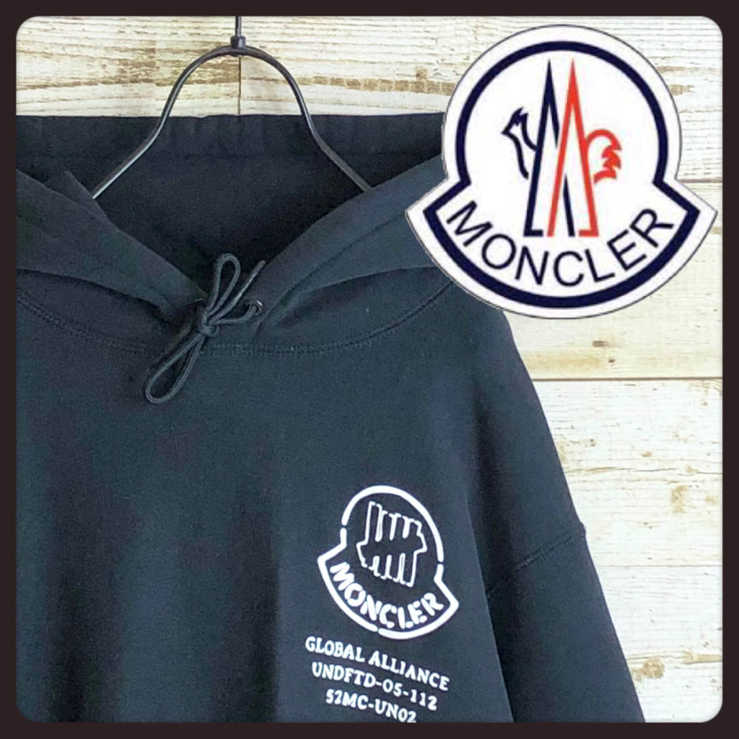 MONCLER - MONCLER モンクレール パーカー ビック ロゴ入り 美品の通販