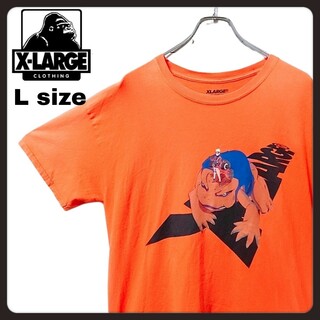 エクストララージ(XLARGE)のX-LARGE×ナルト疾風伝コラボ　半袖TシャツL　オレンジ(Tシャツ/カットソー(半袖/袖なし))