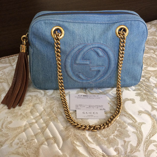 特別送料無料!】 Gucci - デニムショルダーバッグ ソーホー グッチ