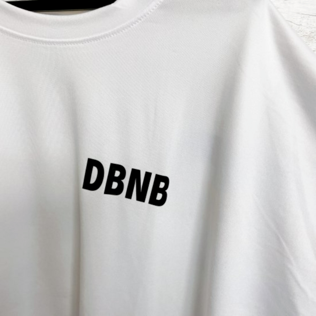 DBNB メンズ 韓国 バックロゴ ビッグシルエット Tシャツ ホワイト 3