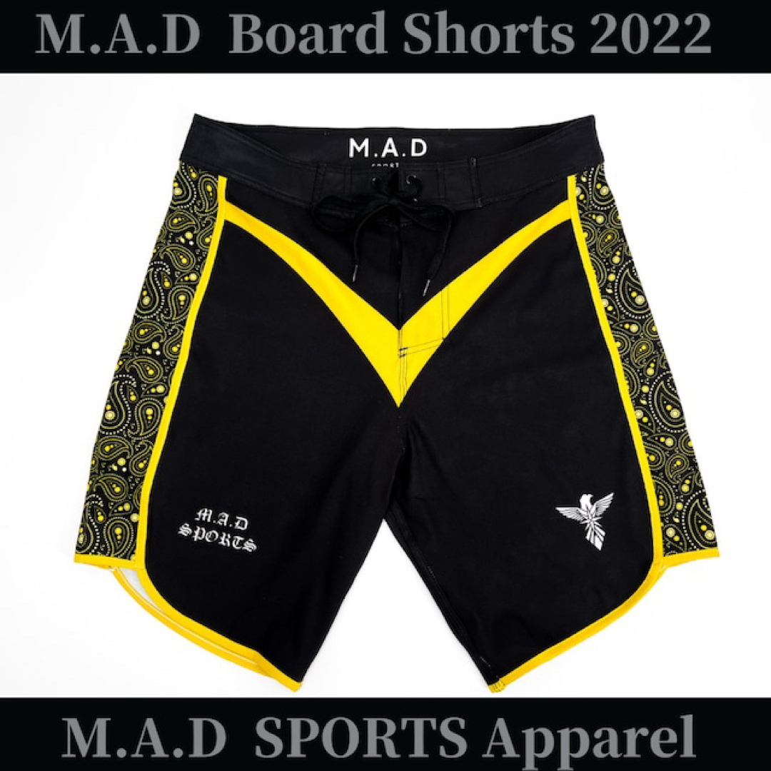 M.A.D BOARD SHORTS 2022 BLACK GOLD メンズのパンツ(ショートパンツ)の商品写真