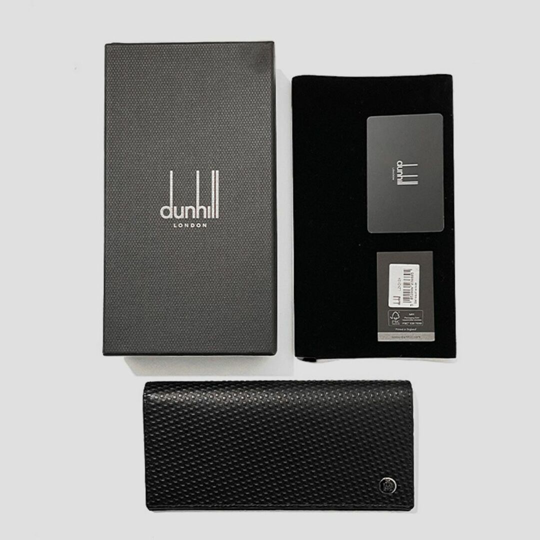 美品 dunhill ダンヒル 長財布 マイクロディーエイト レザー 黒 メンズ