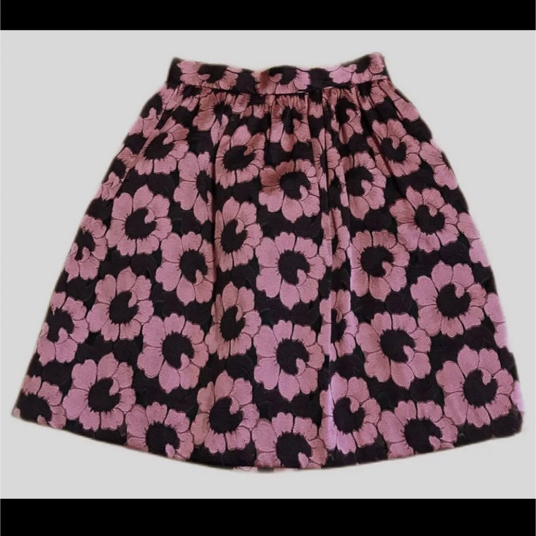 P.A.R.O.S.H ふくれ織り花柄ギャザースカート レディースのスカート(ひざ丈スカート)の商品写真